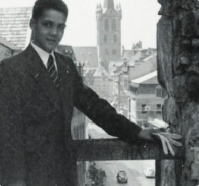 Claude Nobs jeune homme, vers 1953, à l’époque de son apprentissage.