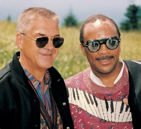Claude Nobs et Quincy Jones, directeur artistique du festival au début des années 1990.