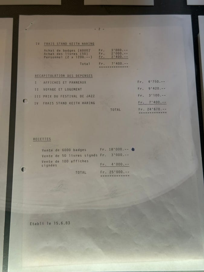 Un document du dossier de préparation de la venue de 1983.