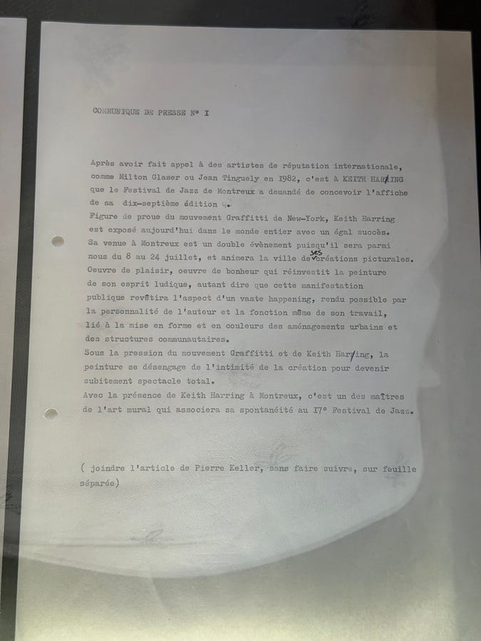 Un document du dossier de préparation de la venue de 1983.