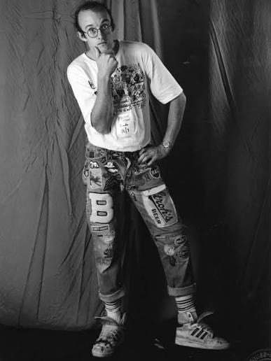 Keith Haring au Montreux Jazz Festival, en juillet 1986. Photo Jacques Straesslé.