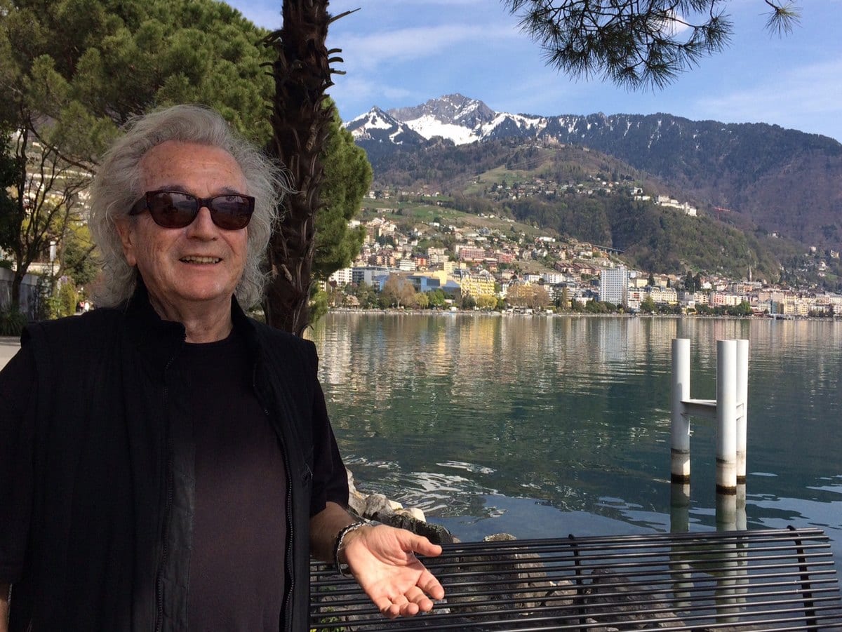 Luc Plamondon sur les quais de Montreux. Photo MyMontreux.ch.