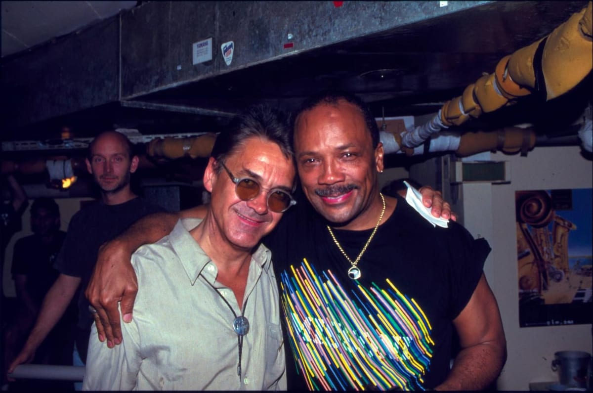 Claude Nobs et Quincy Jones au Montreux Jazz Festival (1991).