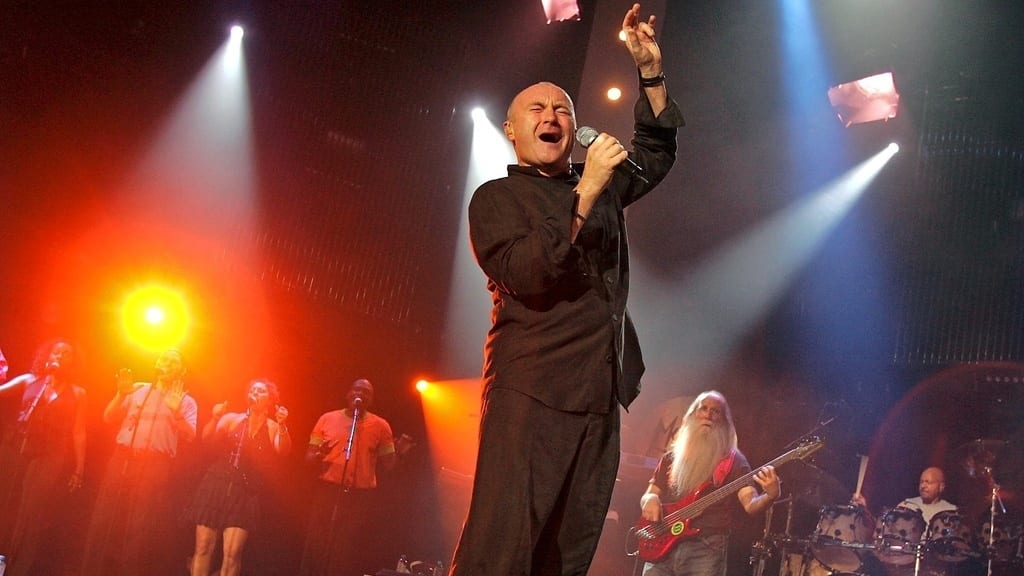 Phil Collins en concert à Montreux, en 2004, pour le dernier soir de sa tournée d’adieu.
