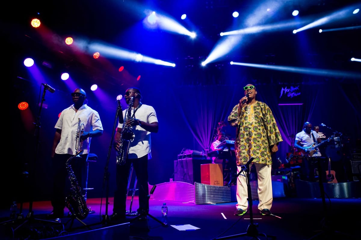 Stevie Wonder au Montreux Jazz Festival, le 16 juillet 2014.