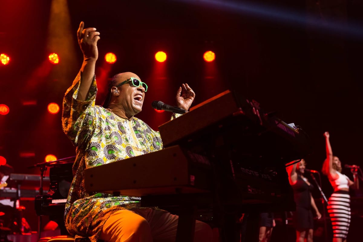 Stevie Wonder au Montreux Jazz Festival, le 16 juillet 2014.