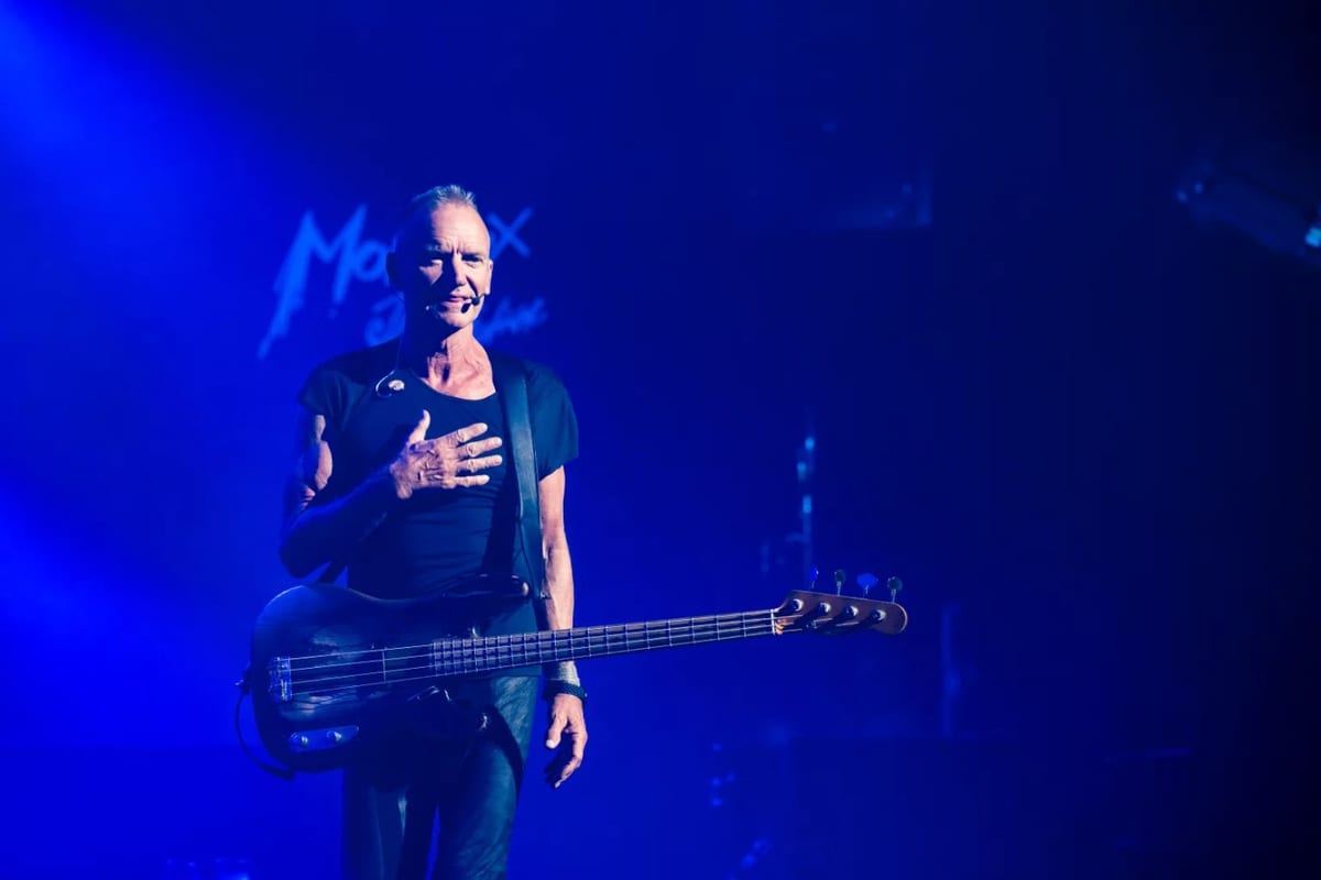 Sting et son trio « STING 3.0 » à Montreux, en 2026.