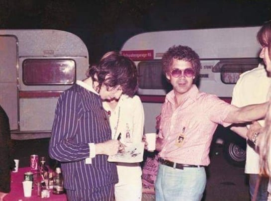 Keith Richards et Claude Nobs à Montreux, en 1973.