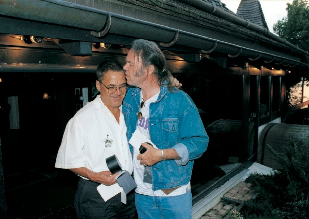 Neil Young au Picotin, l’un des chalets de Claude Nobs, en 2001.