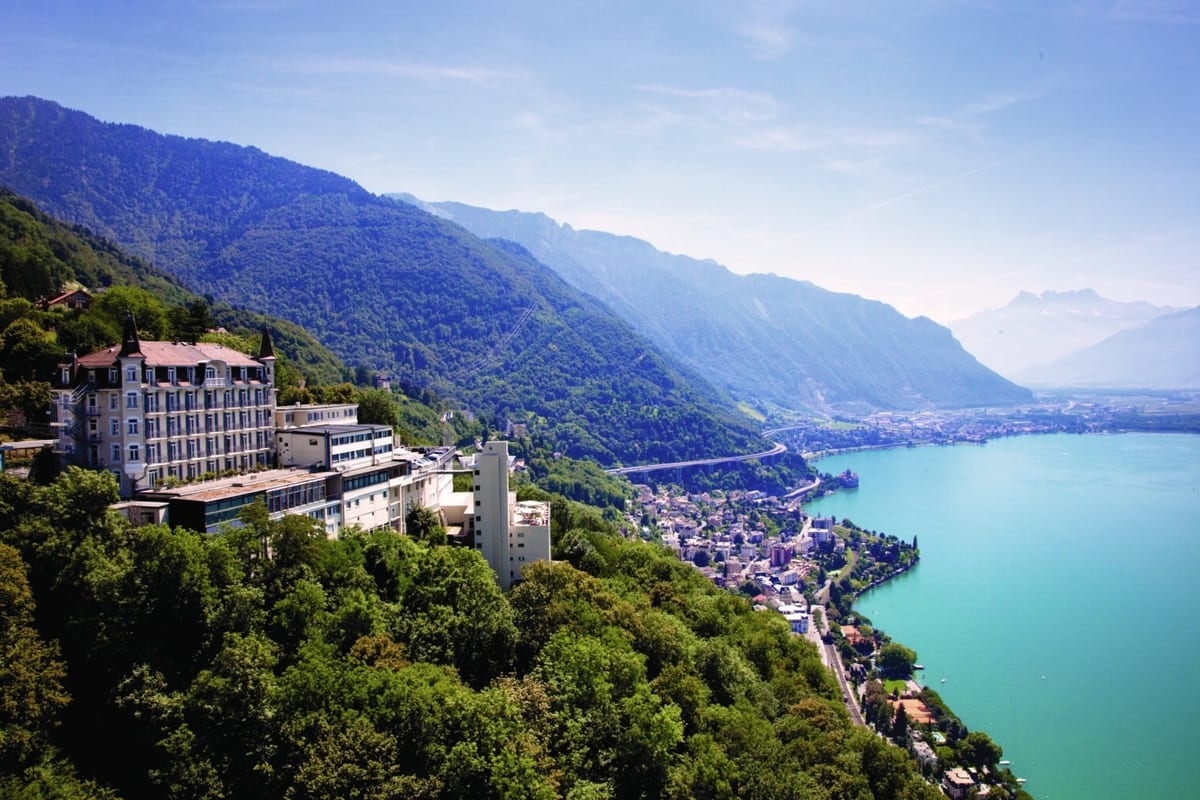 Le campus du Glion Institute of Higher Education, dans l’ancien Grand Hôtel Bellevue, au-dessus de Montreux.