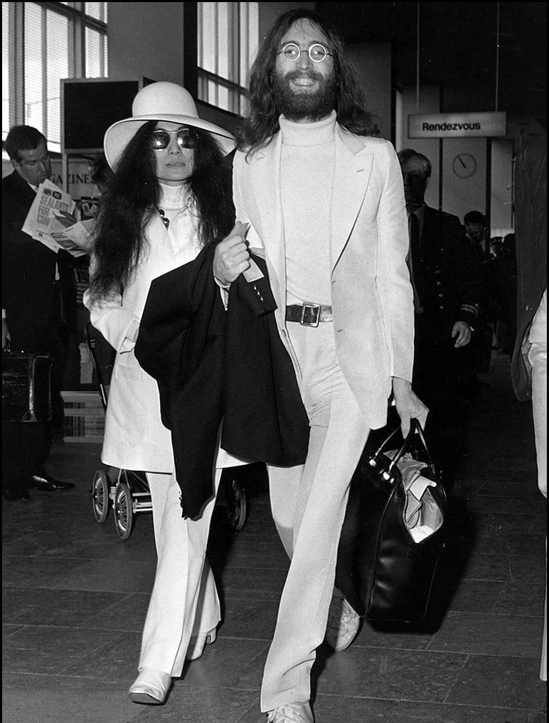 À l’arrivée à l’aéroport de Genève, avril 1969.