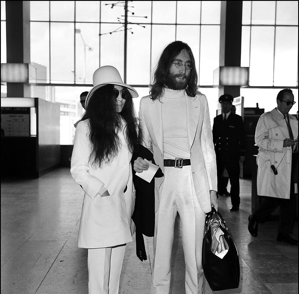 À l’arrivée à l’aéroport de Genève, avril 1969.