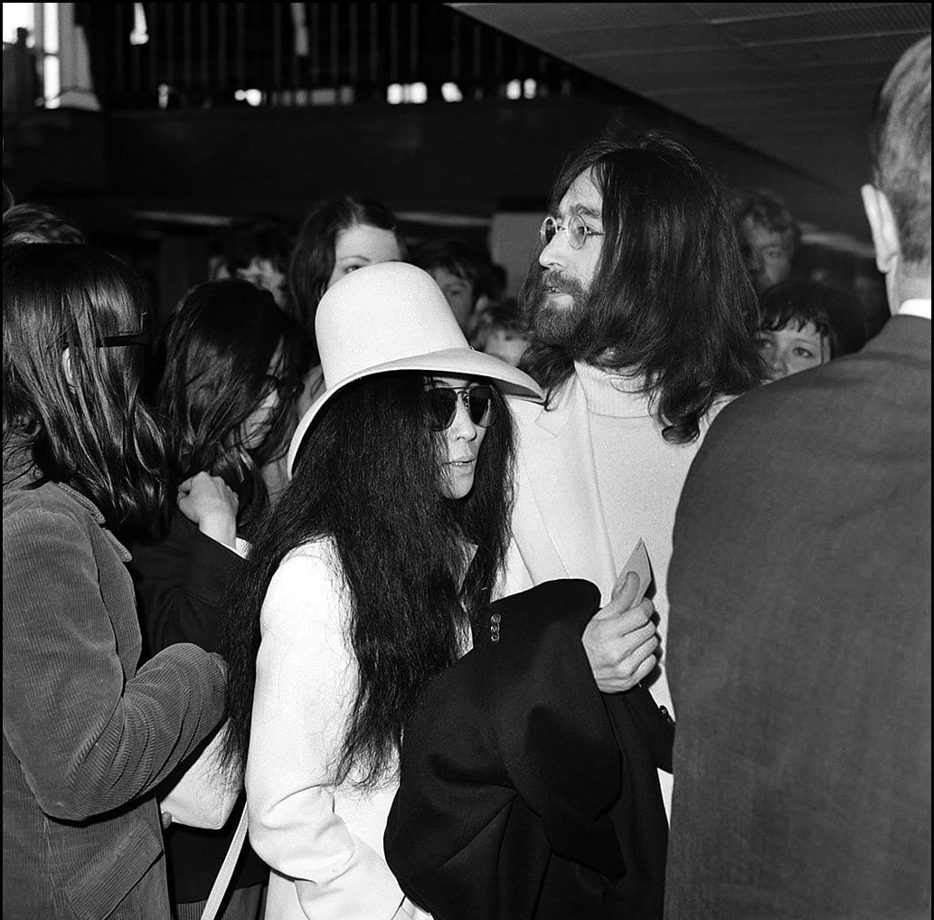 À l’arrivée à l’aéroport de Genève, avril 1969.