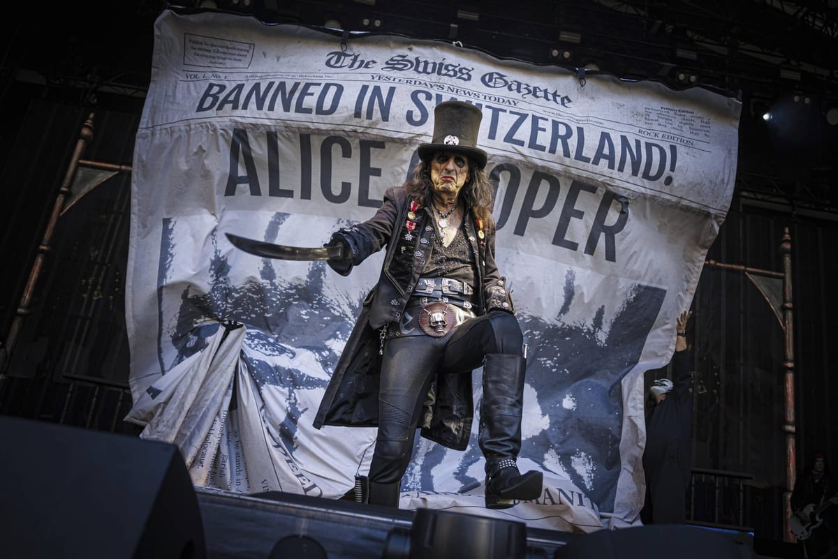 Alice Cooper sur la scène du Lac, le 8 juillet 2024.