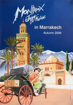 L’affiche du Montreux Jazz Festival in Marrakech, automne 2006.