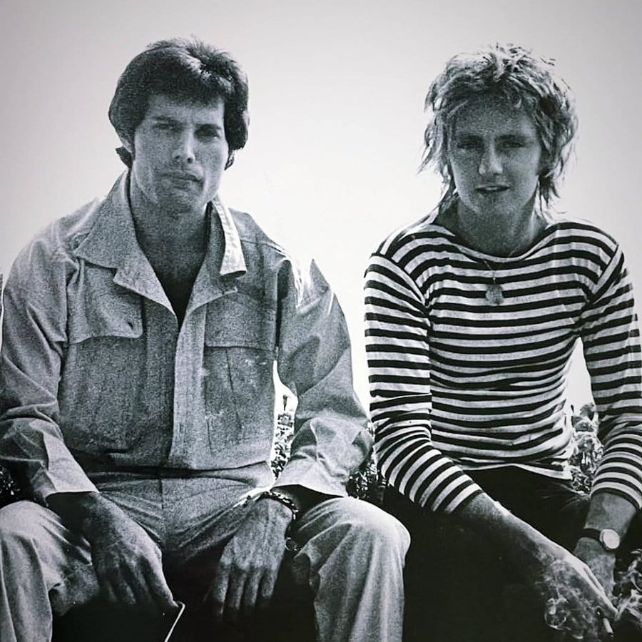 Freddie Mercury et Roger Taylor (1978).